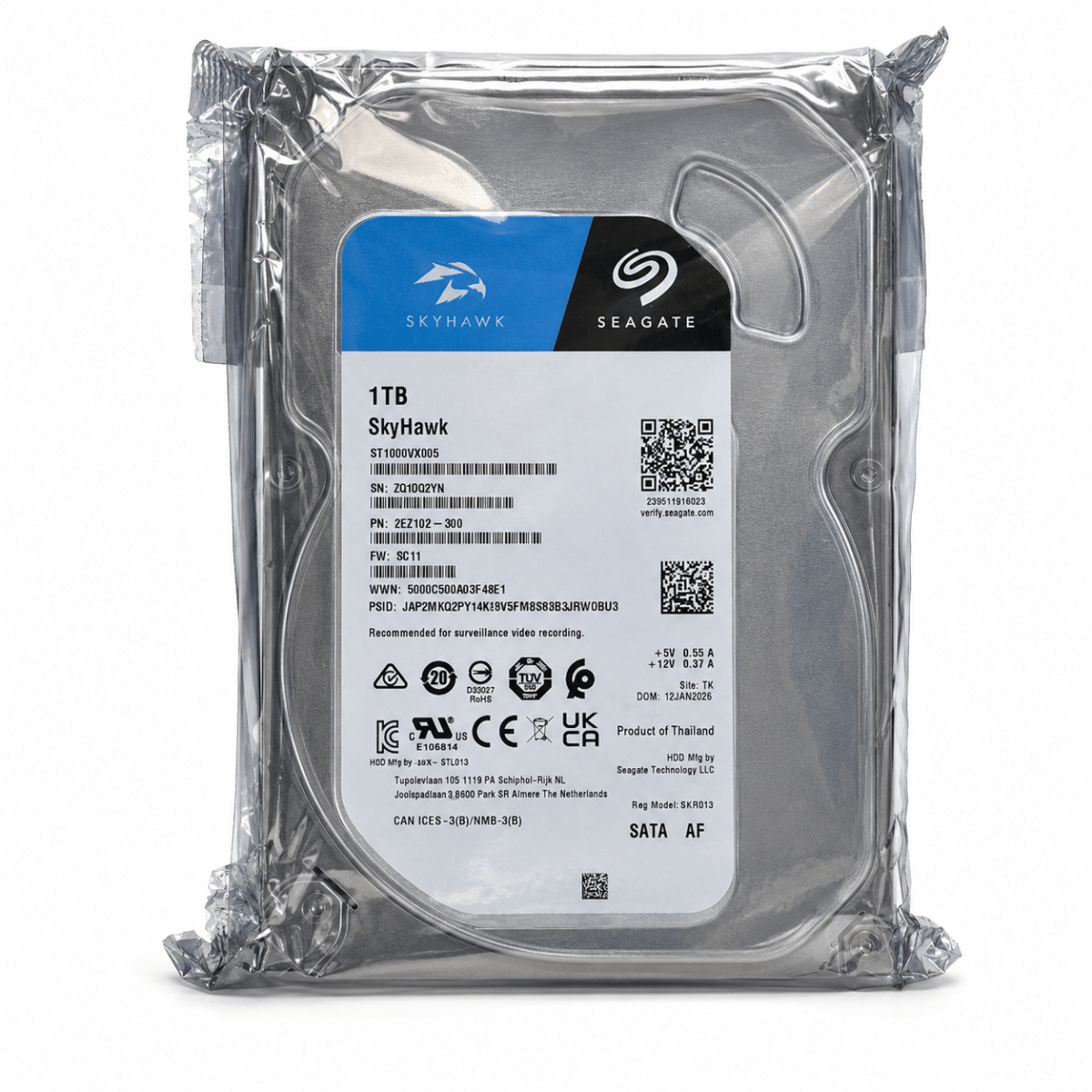 Disco Duro Seagate Estándar Skyhawk 1TB.3