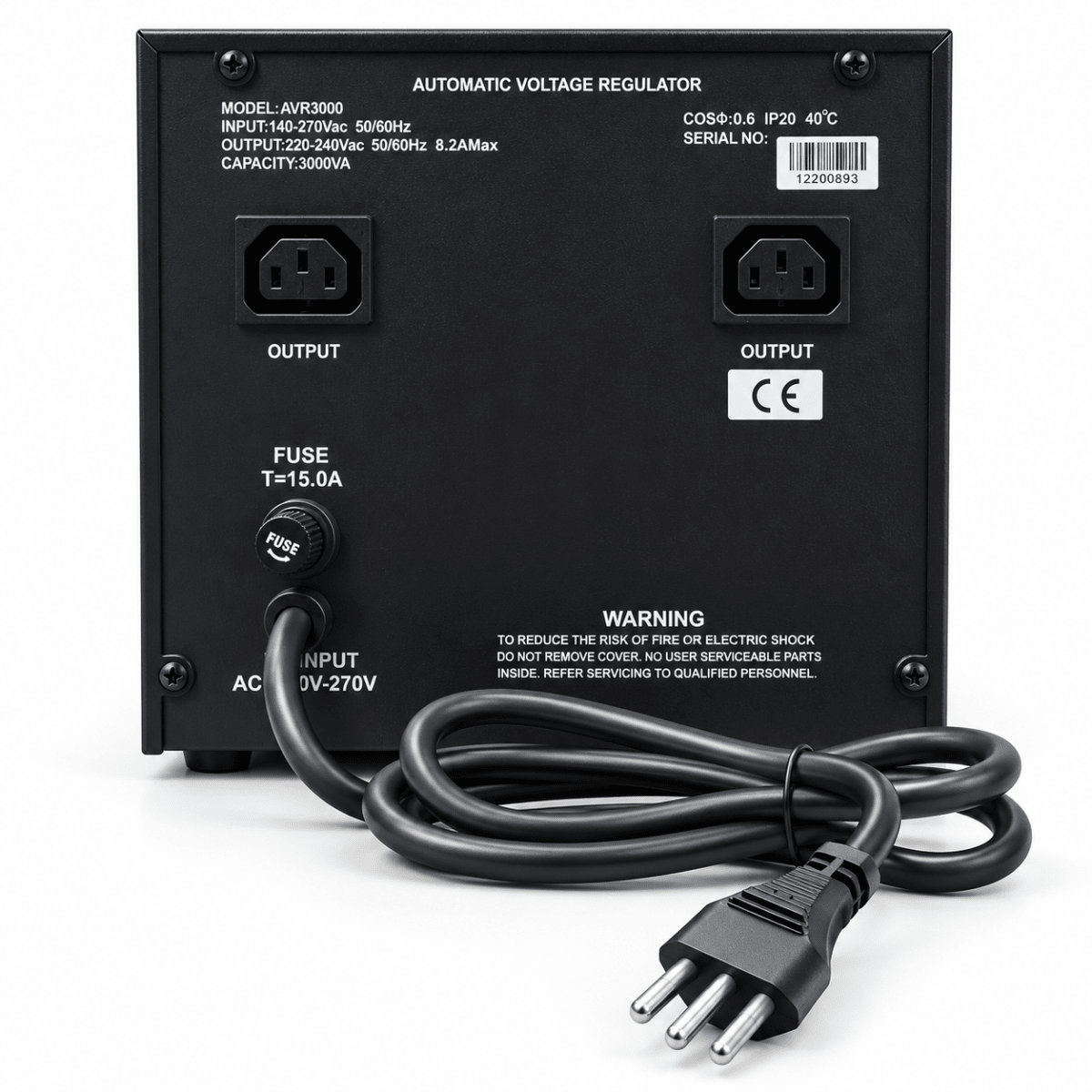 Estabilizador de Voltaje Kaise AVR 3000 VA2