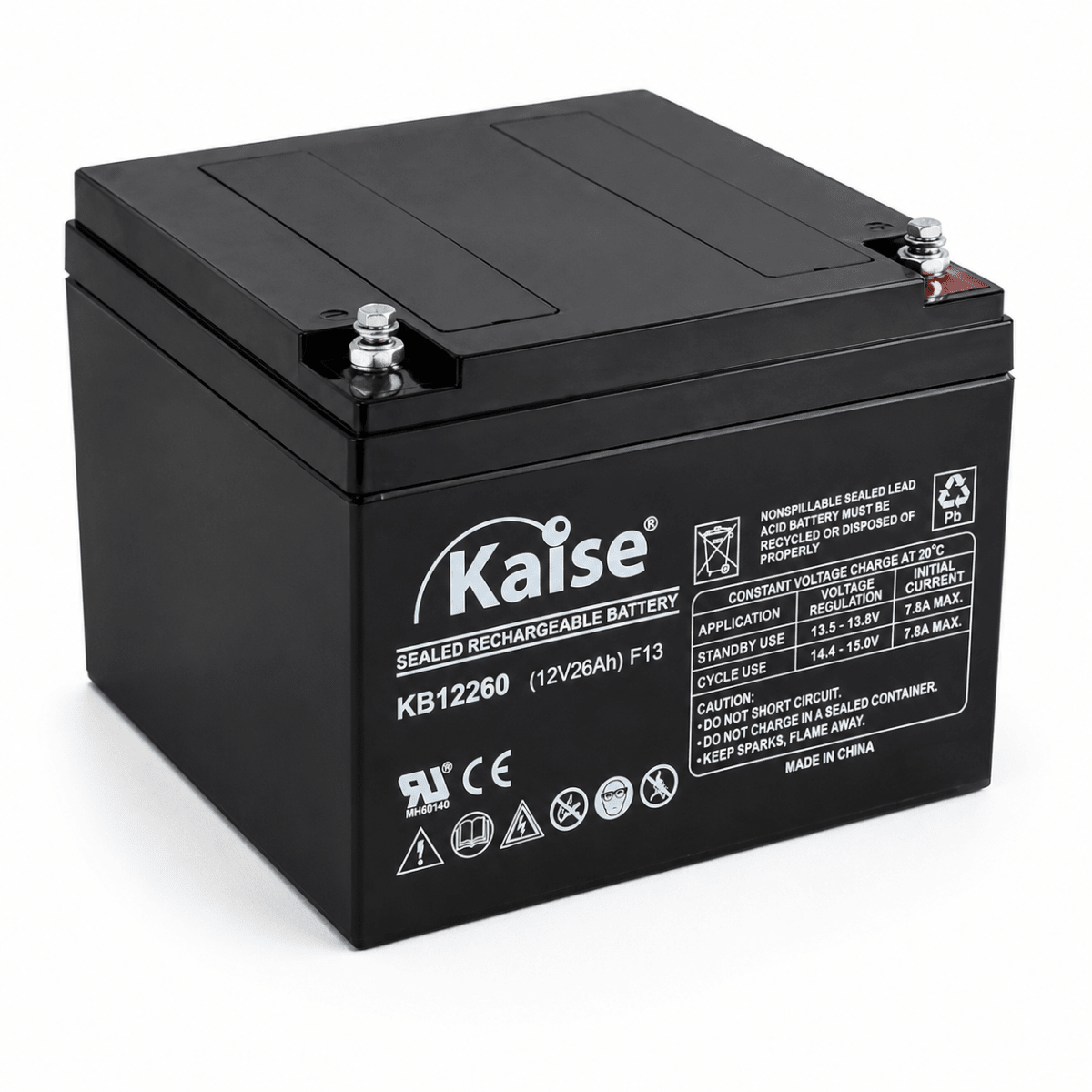 Batería Kaise 12V 26Ah AGM 0