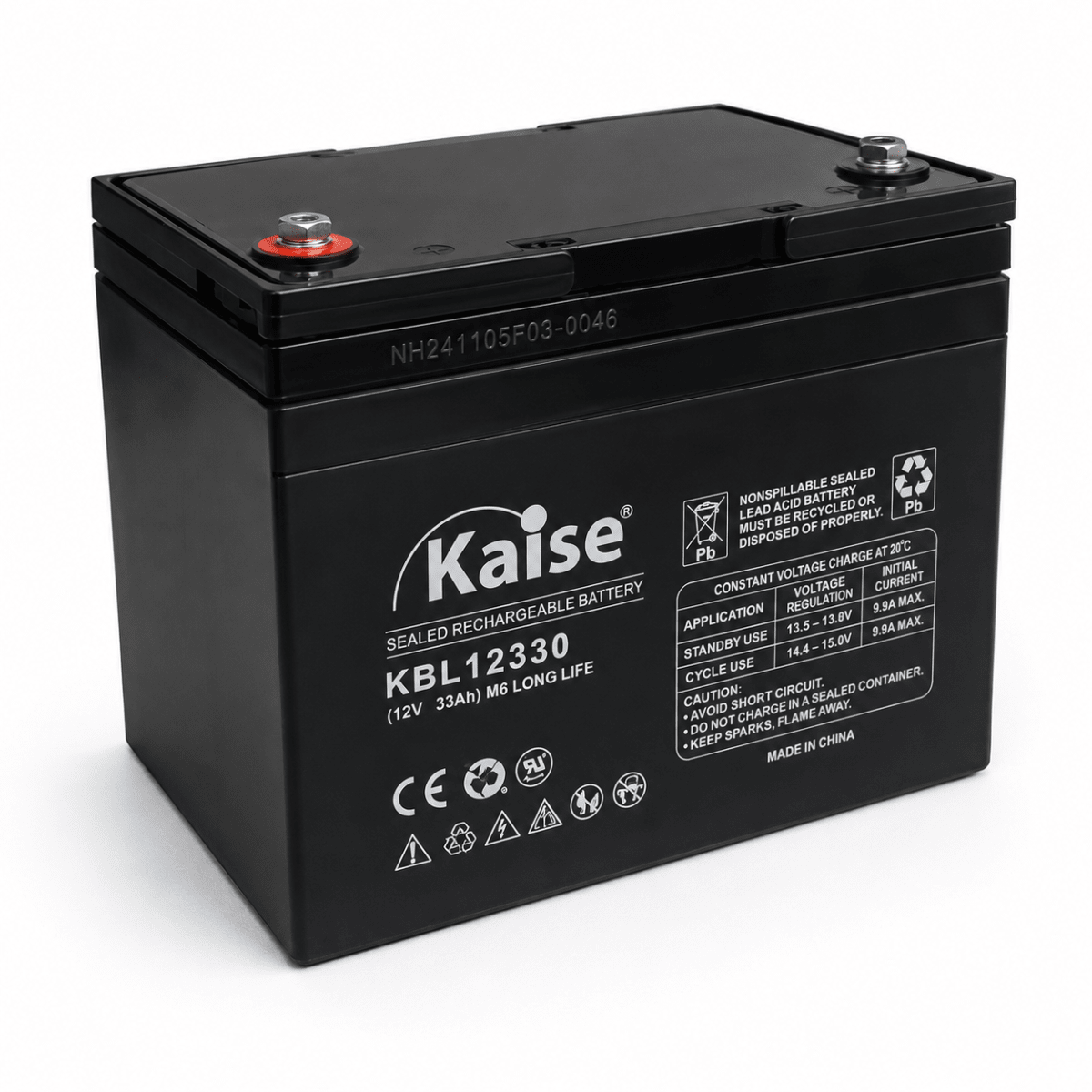 Batería Kaise 12V 33Ah Ciclo Profundo AGM 0