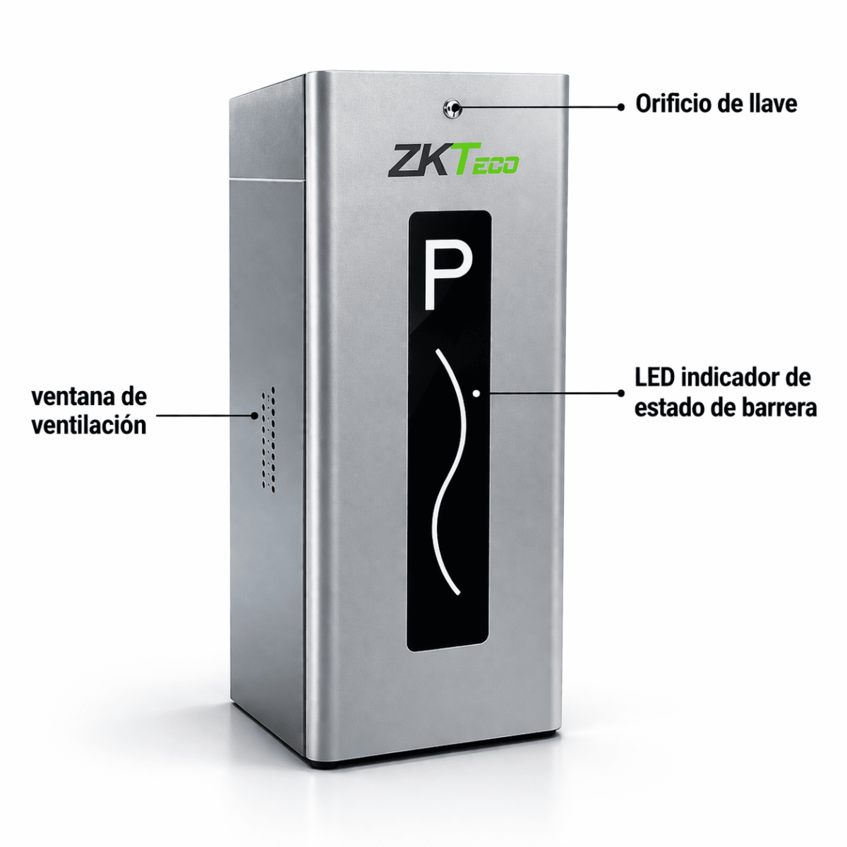 Barrera Vehicular ZKTeco Derecha con Pluma Telescópica de 4.5 metros - CMP200-4,5-D.3