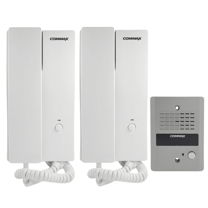 FFDPLADR2G_JUEGO (KIT) DE DOS CITOFONOS CON  PORTERO COMPACTO  METALICO  LLAMADA POR DING DONG, COMUNICACION INTERNA , 220V MARCA COMMAX 0