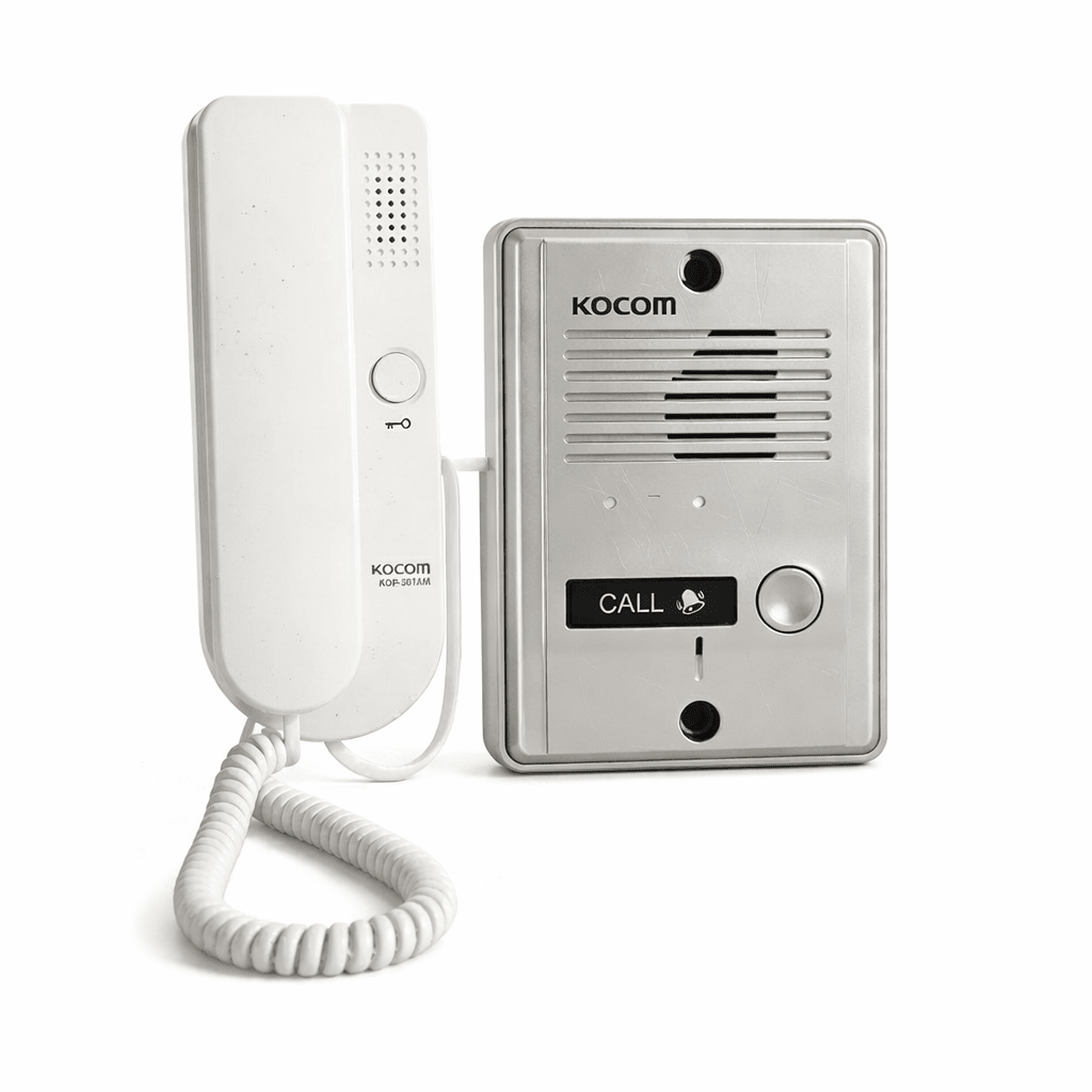 KIT PORTERO KOCOM 1 CITOFONO FRENTE METAL KDP-501AM+MS2D2