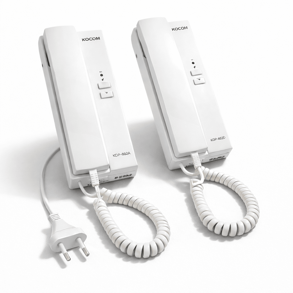 KIT PORTERO KOCOM 2 CITÓFONOS FRENTE METAL KDP-602AD-MS-2D2