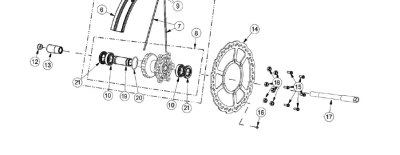 AJP TAPA DEL EJE DELANTERO SR240/250