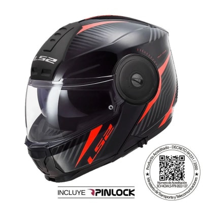 CASCO LS2 FF902 SCOPE II SKID NEGR/ROJO  M