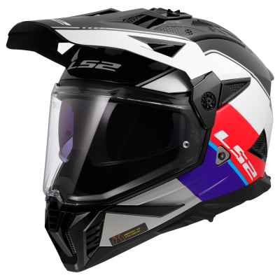 CASCO LS2 MX702 PIONEER II RALLY ROJO BLANCO AZUL S