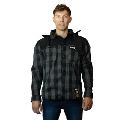 CHAQUETA KMZ FLANNEL OUTRIDER L GRIS