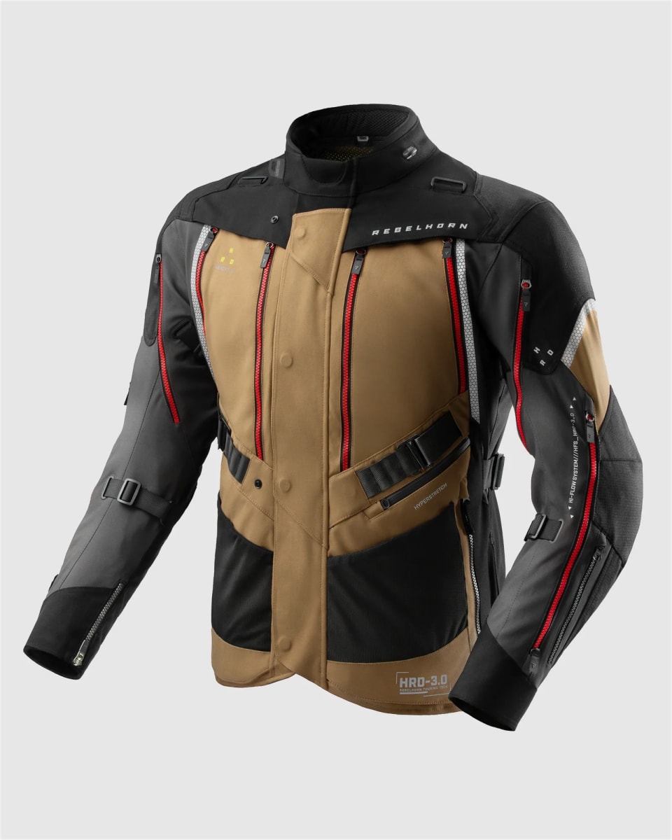 CHAQUETA LARGA REBELHORN HARDY 3.0 DESERT GRIS ROJO L1