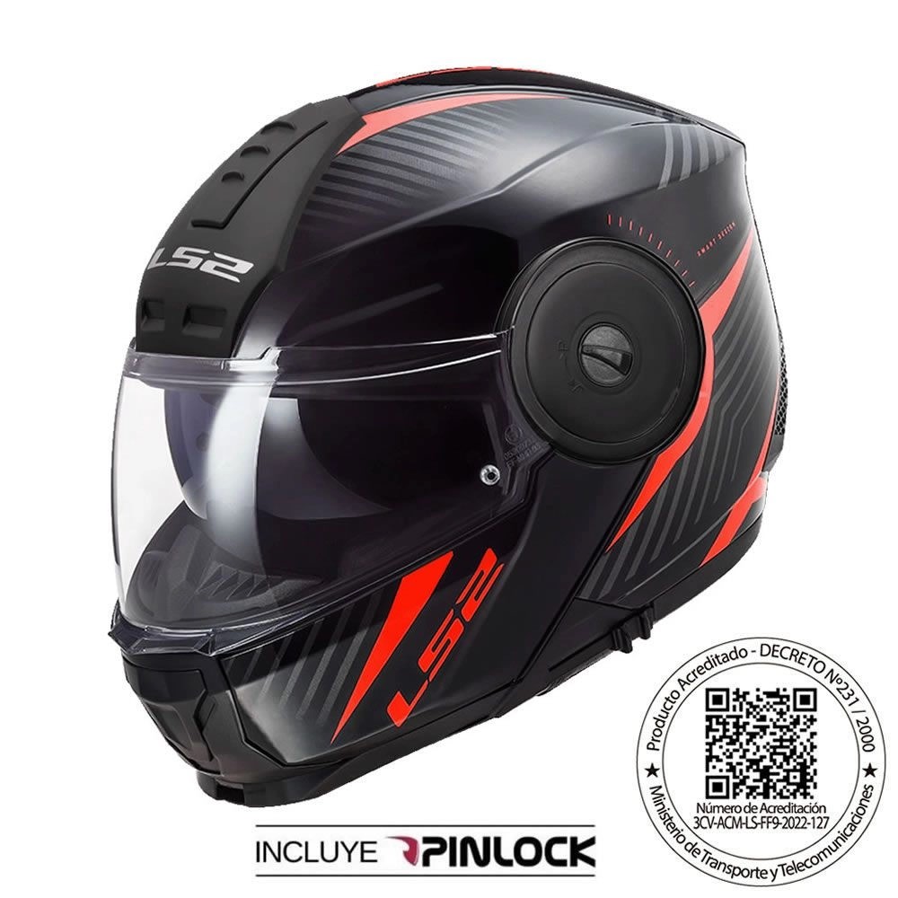 CASCO LS2 FF902 SCOPE II SKID NEGR/ROJO XL1