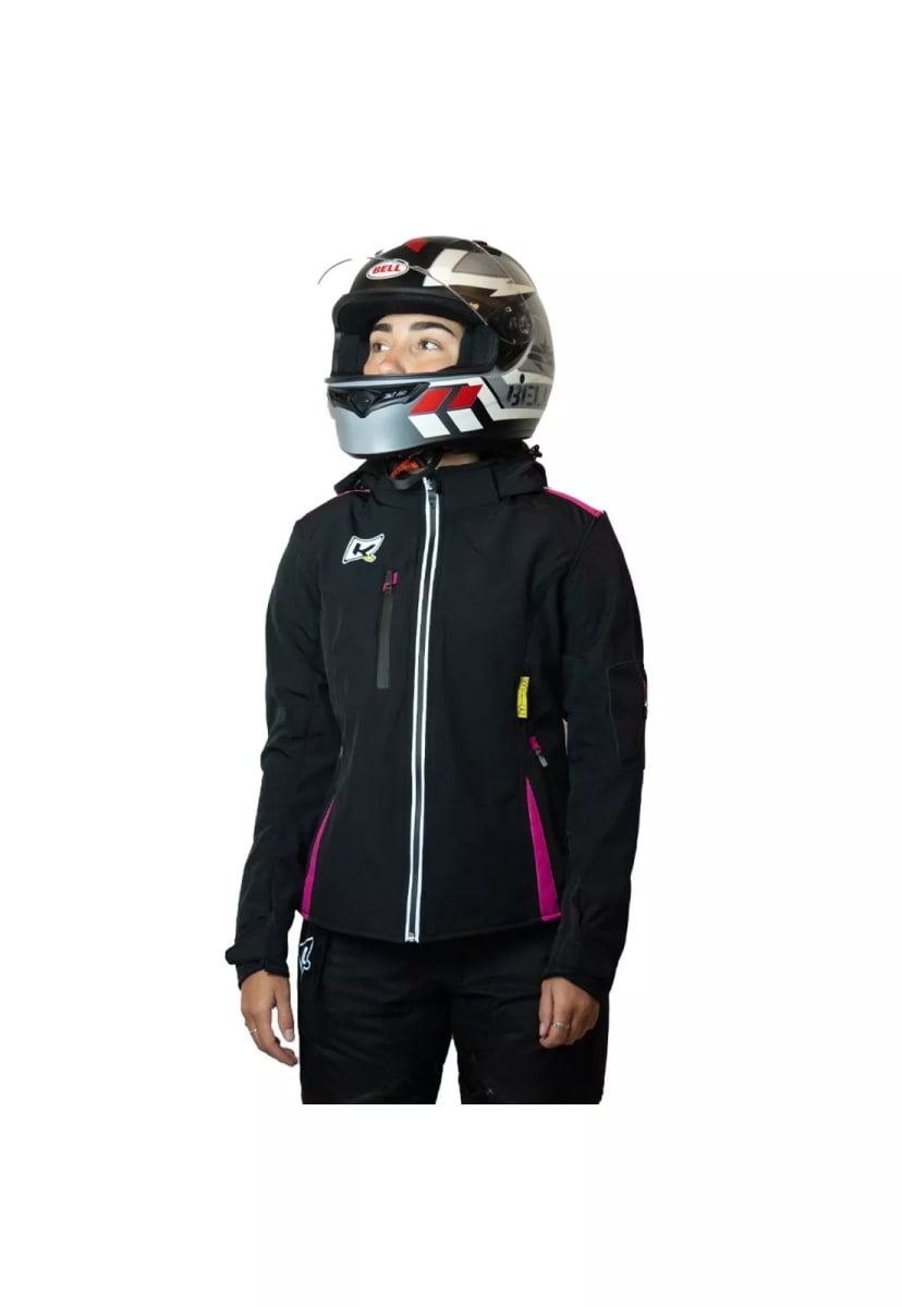 CHAQUETA KMZ PINKY NEGRO ROSADO M1