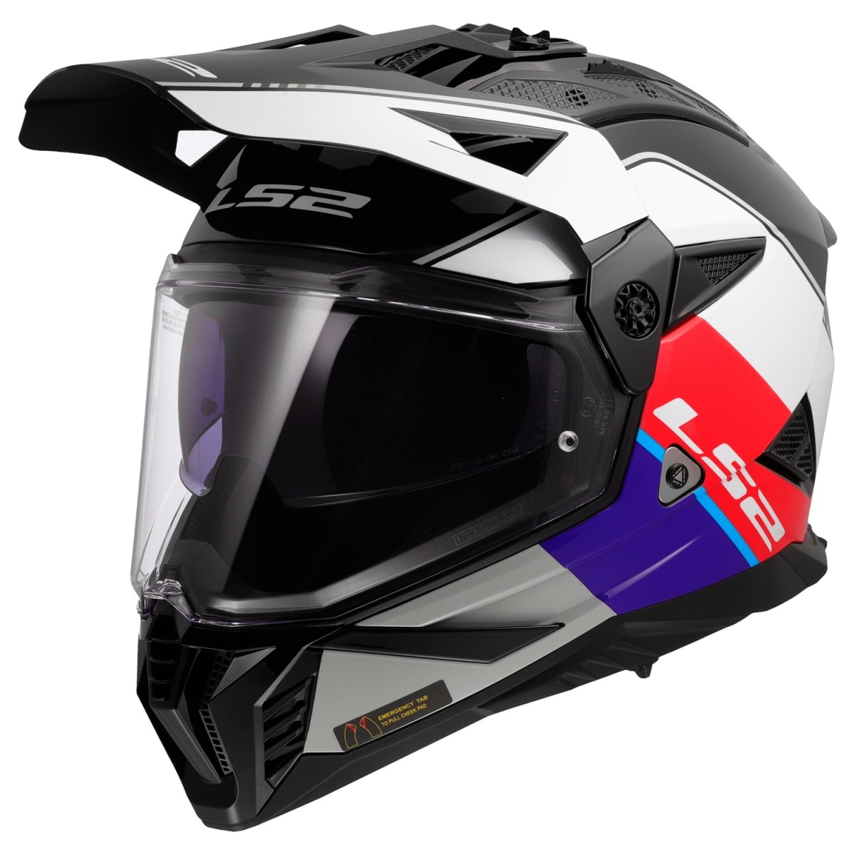 CASCO LS2 MX702 PIONEER II RALLY ROJO BLANCO AZUL S1