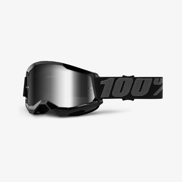 Antiparra Off-Road modelo Strata-2 Black Mirror Silver Lens | 100 Percent1