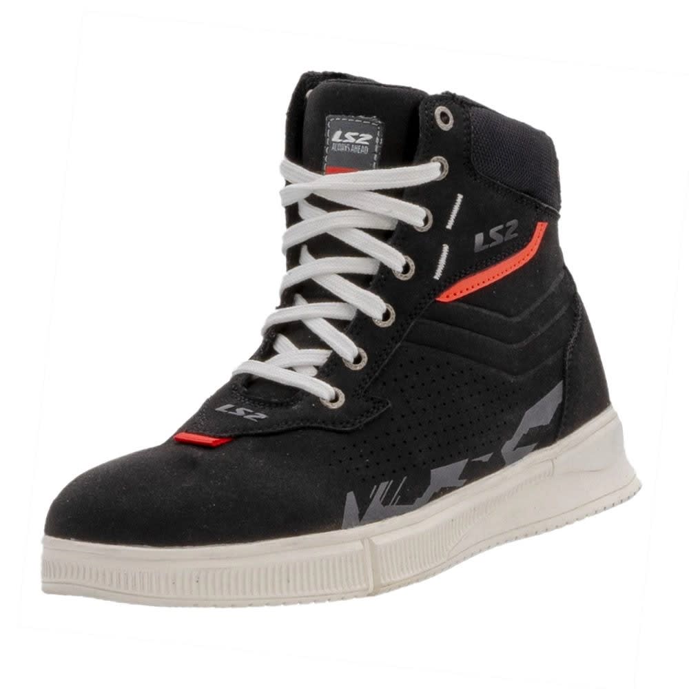 BOTA LS2 CHROME NEGRA 431