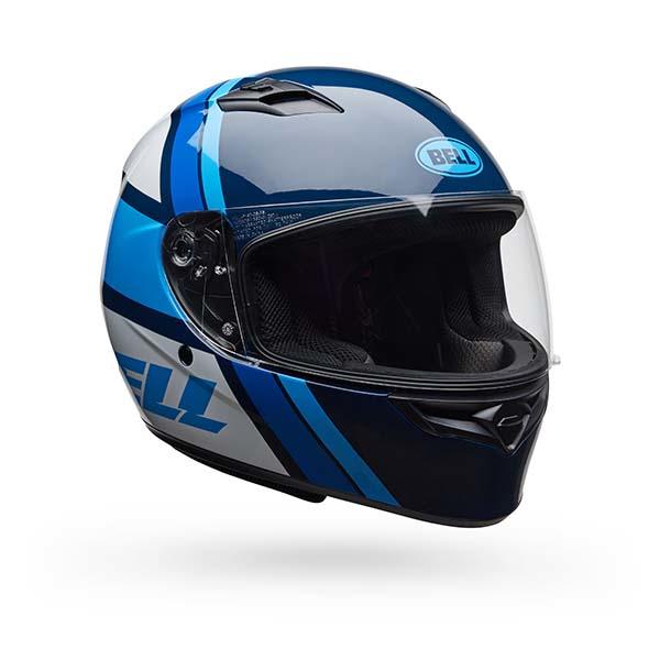 CASCO BELL QUALIFIER CHASM BLANCO/AZUL T-L1