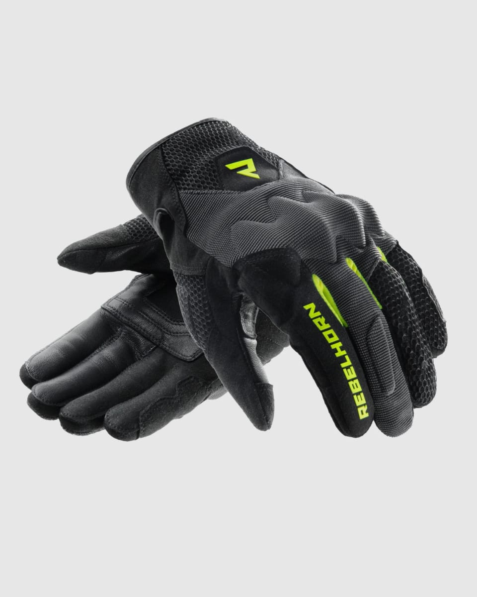 GUANTE REBELHORN CORE  L NEGRO GRIS FLUOR1