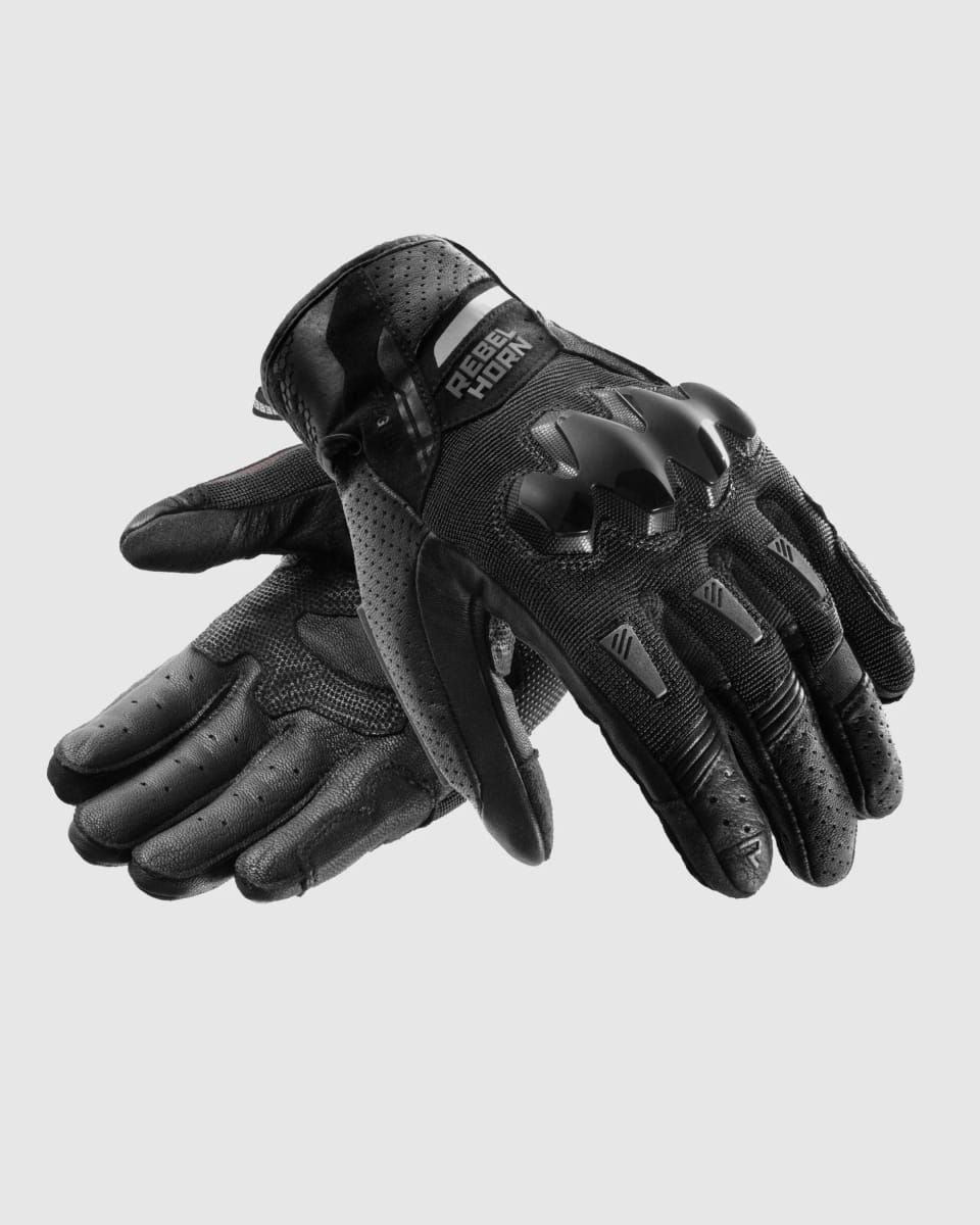 GUANTE REBELHORN CORE NEGRO 2X1