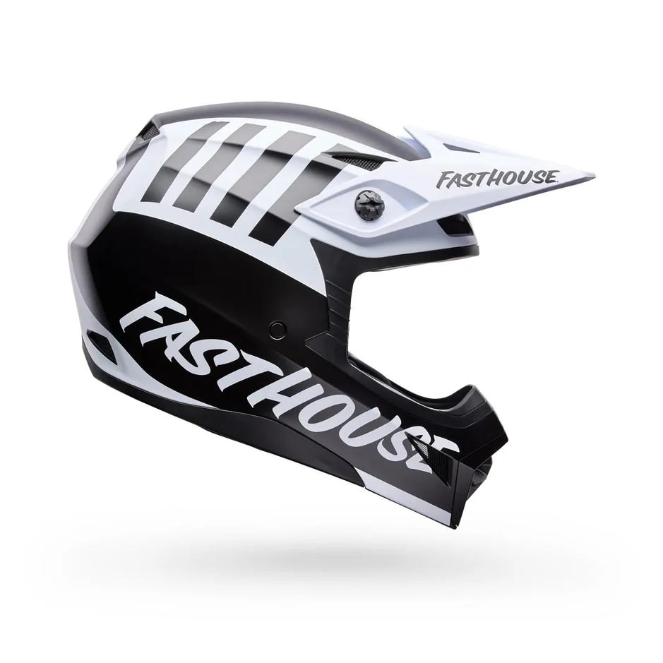 CASCO BELL MX10 MIPS FASTHOUSE ECE BLANCO/NEGRO M2
