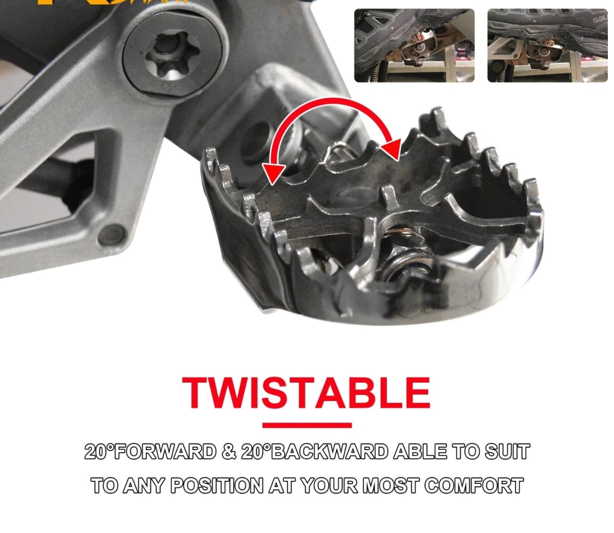 PEDALIN PIVOTEABLE BMW R1250-ADV. F750GS-F850GS TRIUMPH TIGER 9002