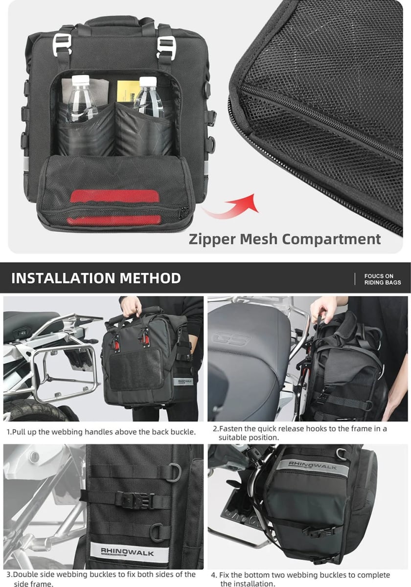 RhinoWalk - Kit Bolsos Laterales 25 litros2