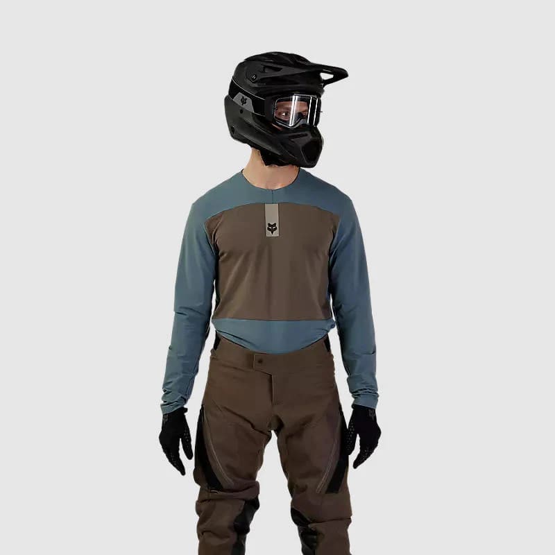 Polera Defend Off Road Fox Celeste XL2