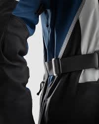 CHAQUETA LARGA REBELHORN HARDY 3.0 AZUL GRIS ROJO L3