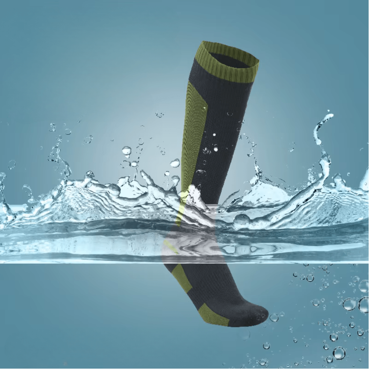CALCETIN LARGO IMPERMEABLE VERDE L1