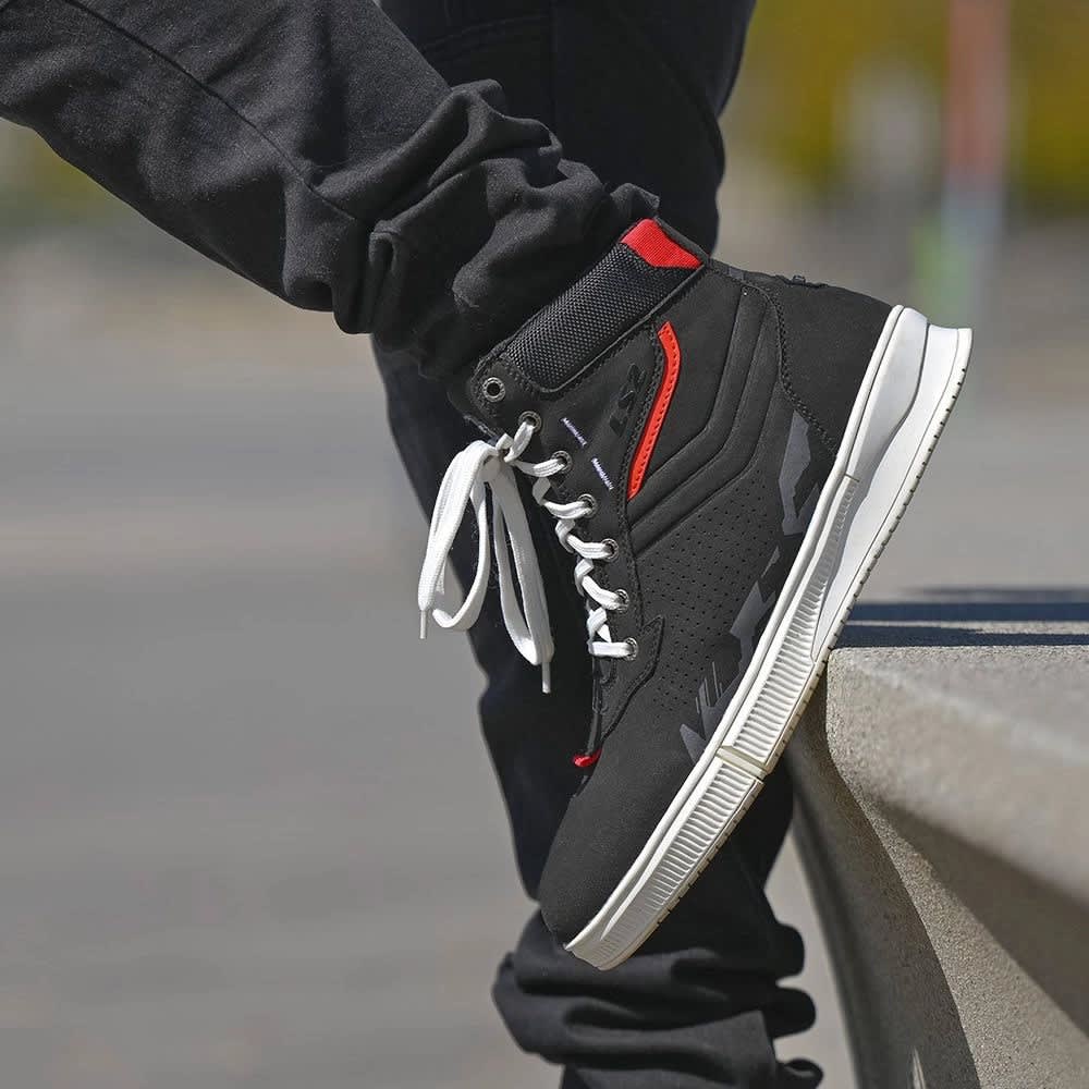 BOTA LS2 CHROME NEGRA 443