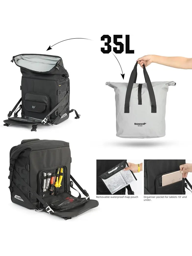 RHINOWALK BOLSO LATERAL MECHANIC NEGRO 35 LT. ( PAR )3