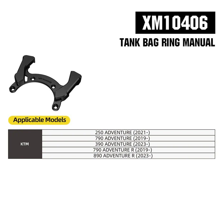 RHINOWALK - KIT ANCLAJE ANILLO + BOLSO ESTANQUE 6,5 lt (KTM MODELOS)2