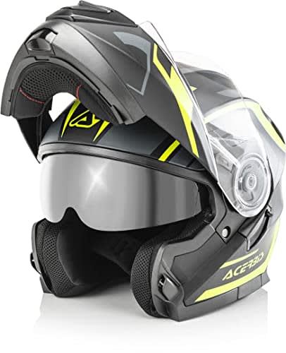 Casco integral abatible L Negro fluor3