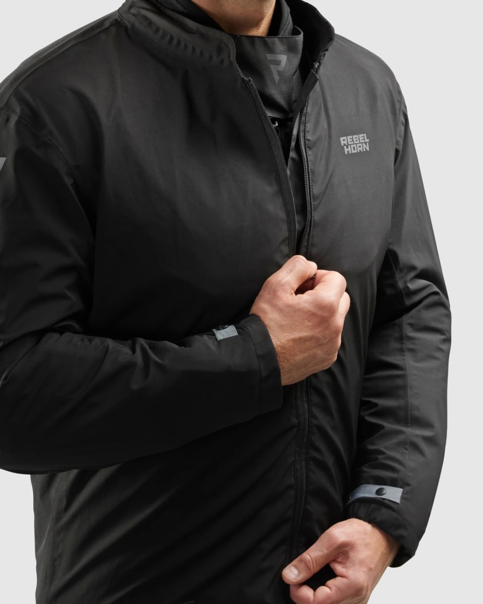 CHAQUETA CORTA REBELHORN HIKER 4 NEGRA GRIS ROJO L4