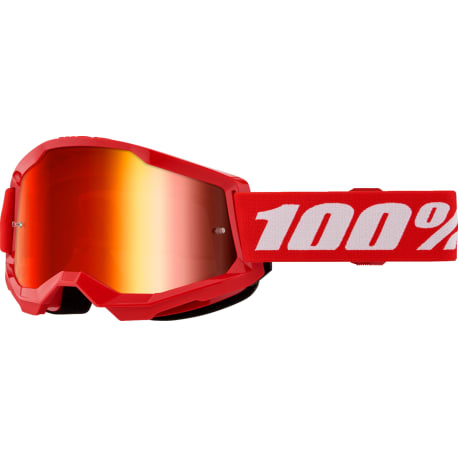 100% Strata 2 Goggles Red - Red Mirror Lens1