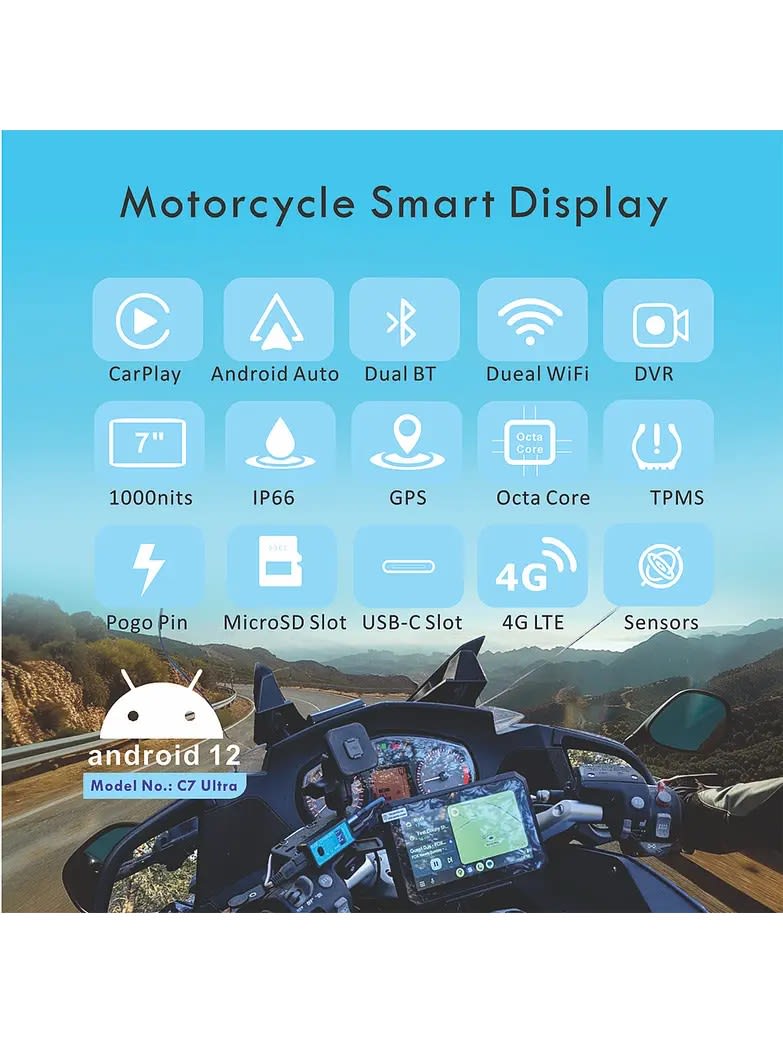 CARPLAY RICOEL C7 MAX DESCONETABLE CON BATERIA4