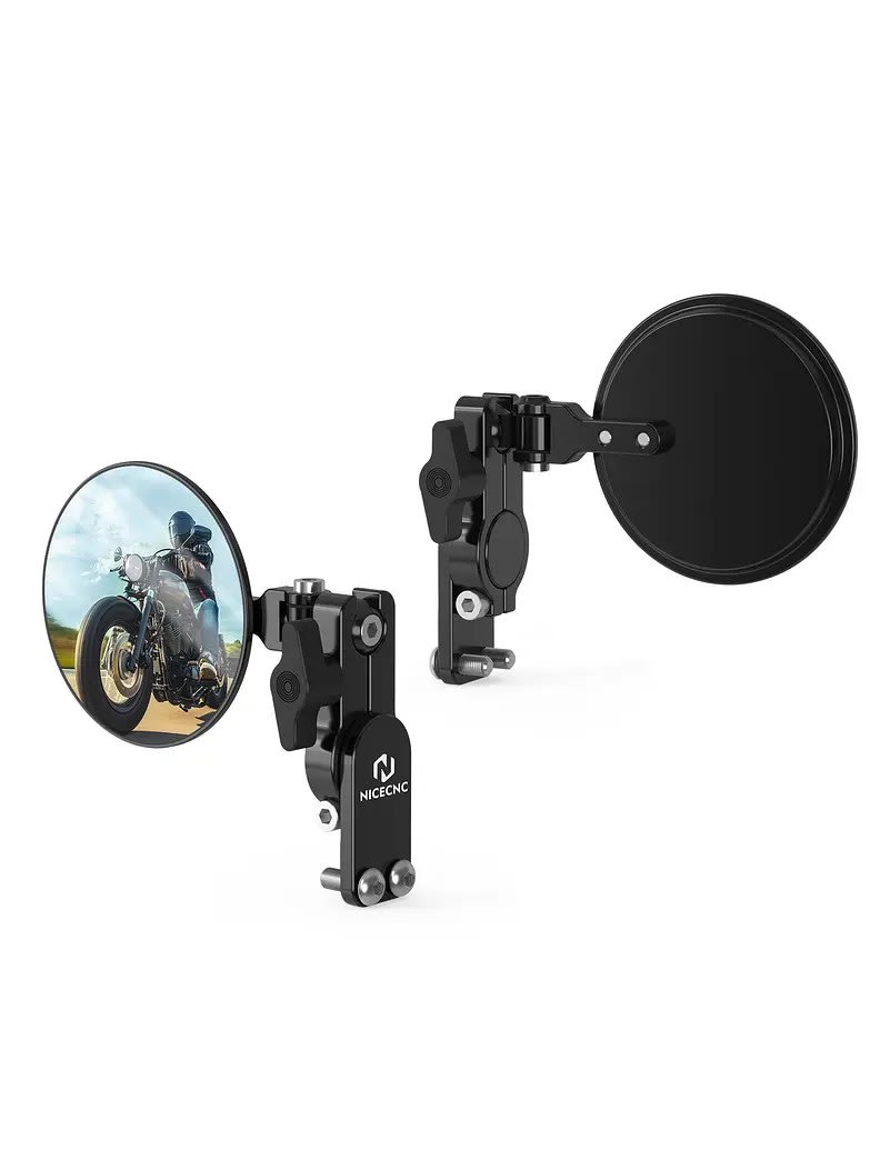 Espejos Redondos Plegables Ajustables Quick Flip – Kit1