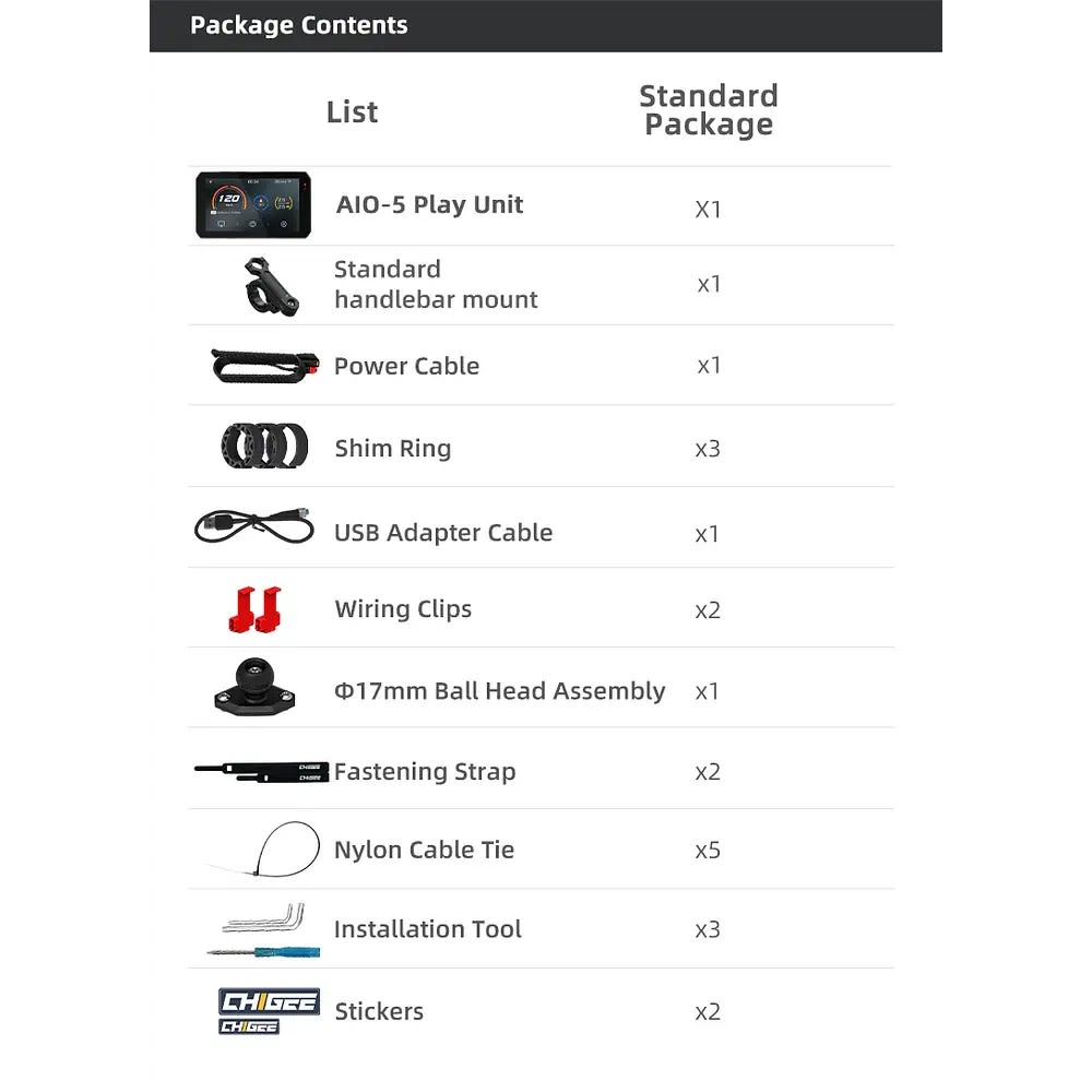 CHIGEE PANTALLA DE CONDUCCION INTELIGIENTE AIO-5 PLAY5