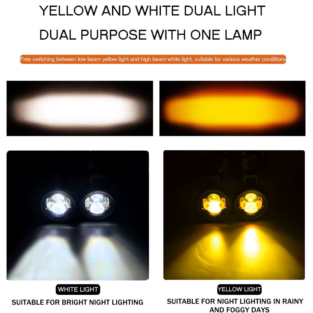 SET NEBLINERO LED BLANCO/AMARILLO4