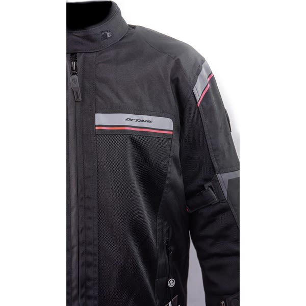 Chaqueta Octane Turin Negro Rojo L4