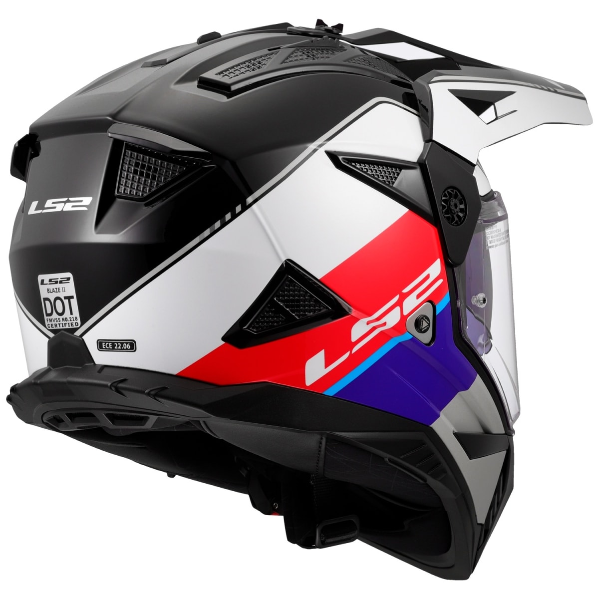 CASCO LS2 MX702 PIONEER II RALLY ROJO BLANCO AZUL L5