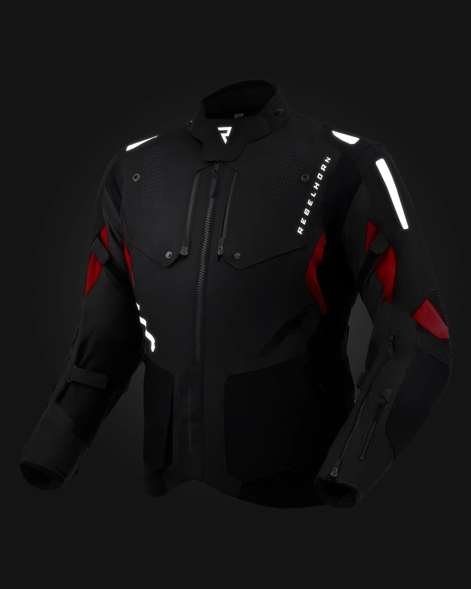 CHAQUETA CORTA REBELHORN HIKER 4 NEGRA GRIS ROJO M5