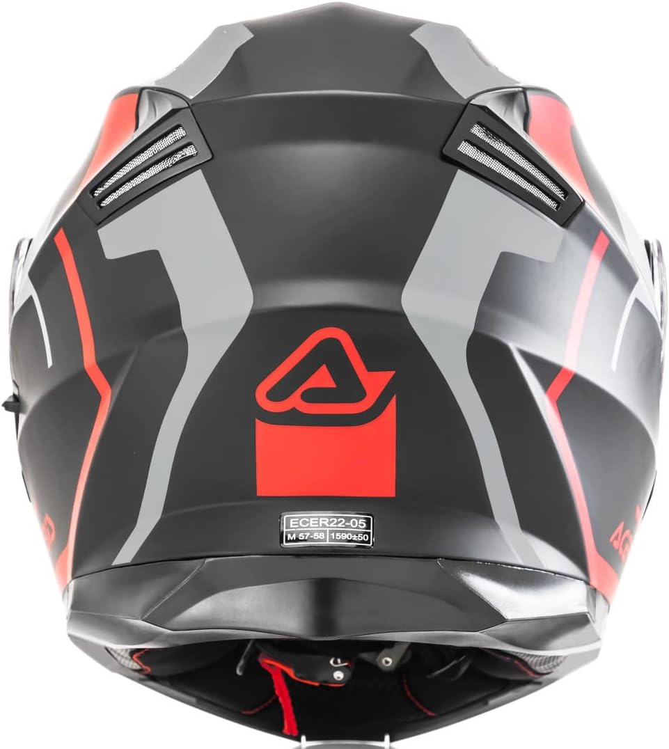 Casco integral abatible M Negro rojo3