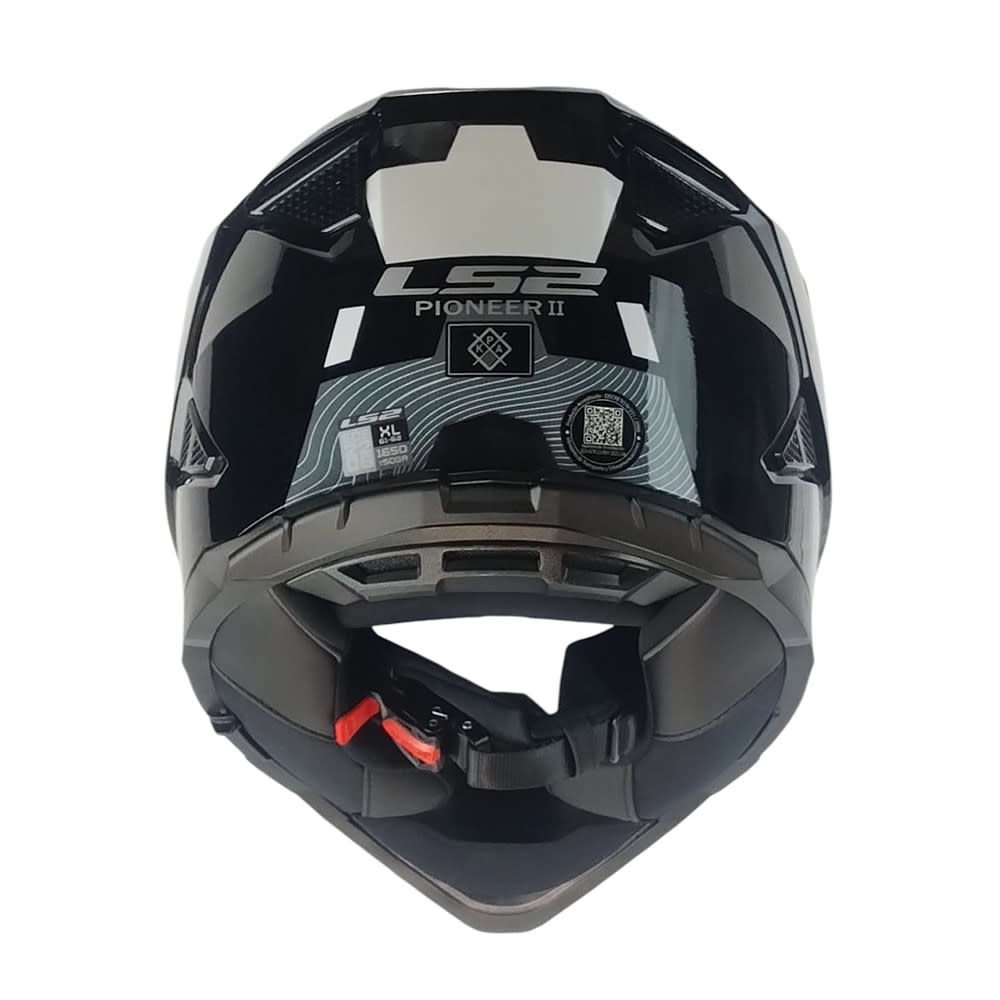 CASCO LS2 MX702 PIONEER II HILL NEGRO BLANCO M6