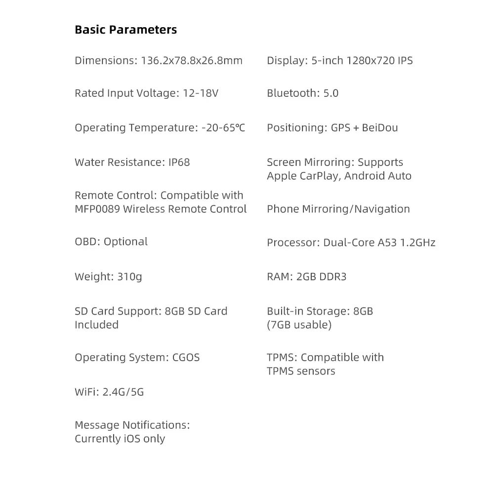 CHIGEE PANTALLA DE CONDUCCION INTELIGIENTE AIO-5 PLAY7