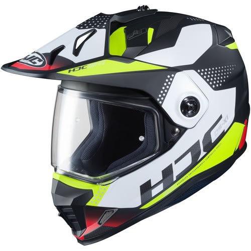 Casco HJC Tactic Blanco Amarillo Fluor M1