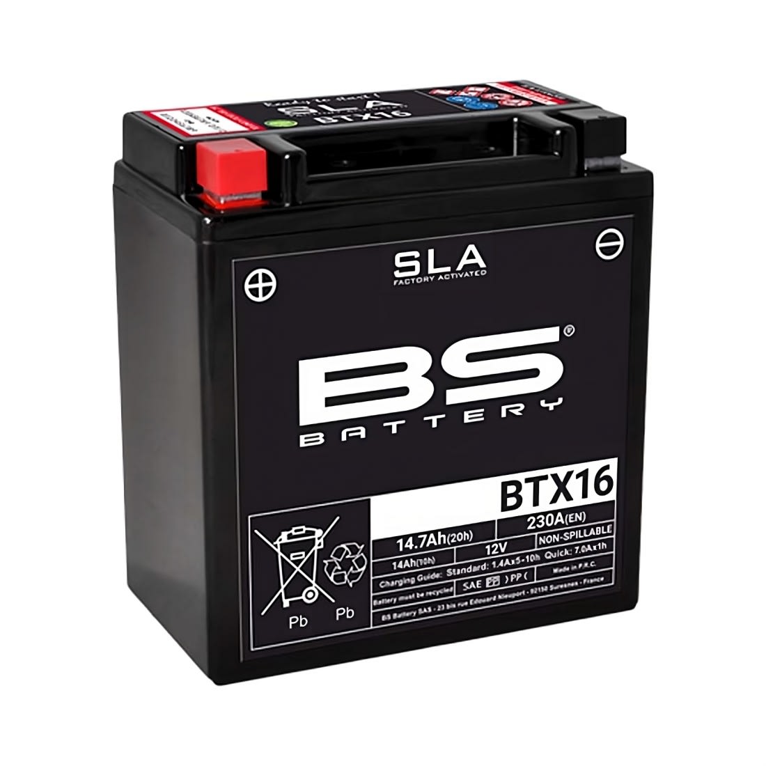 Bateria BS BTX16 SLA1