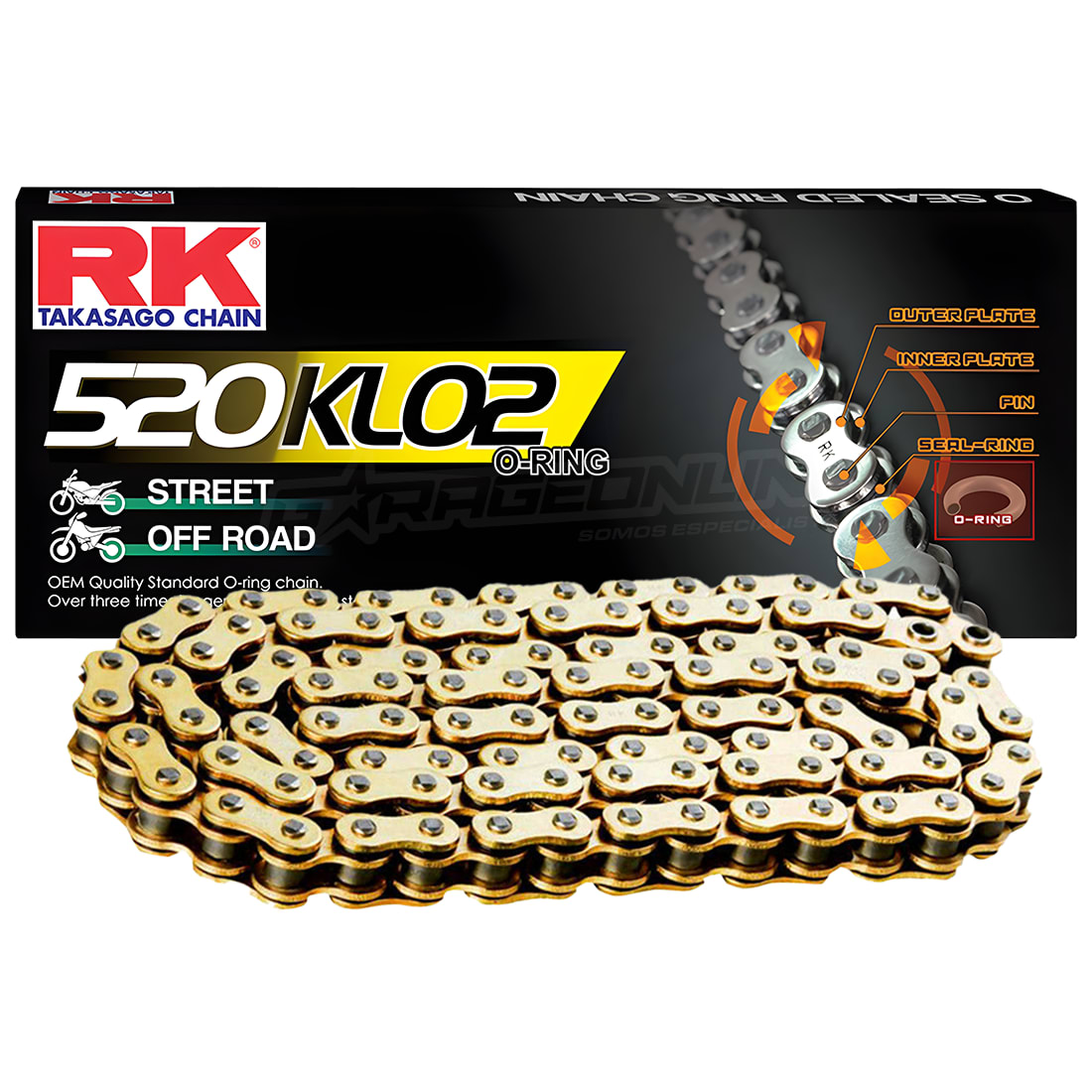 Cadena RK GS 520KL 02 reforzada con oring1