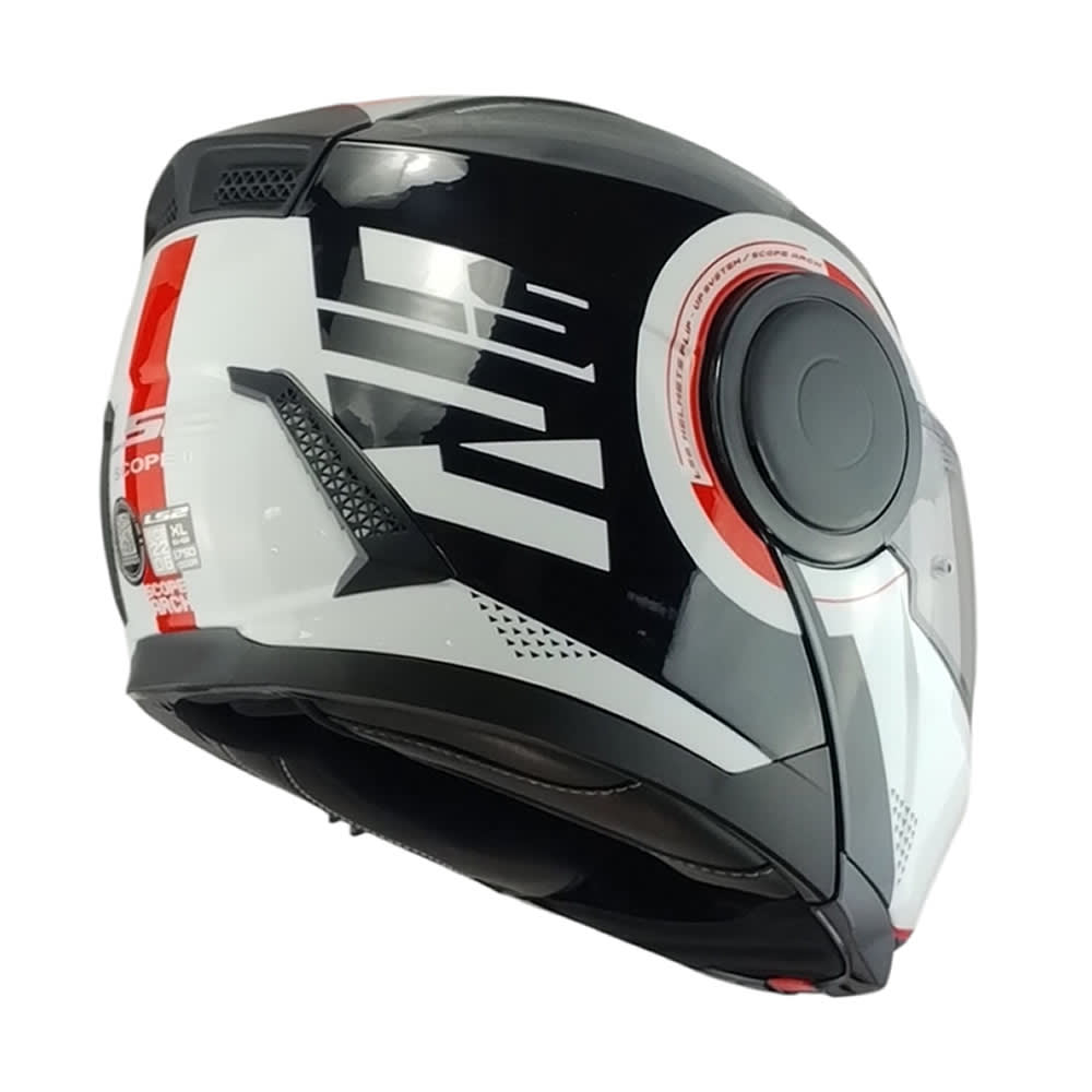 CASCO LS2 FF902 SCOPE II ARCH NEG BLCO ROJO  L3
