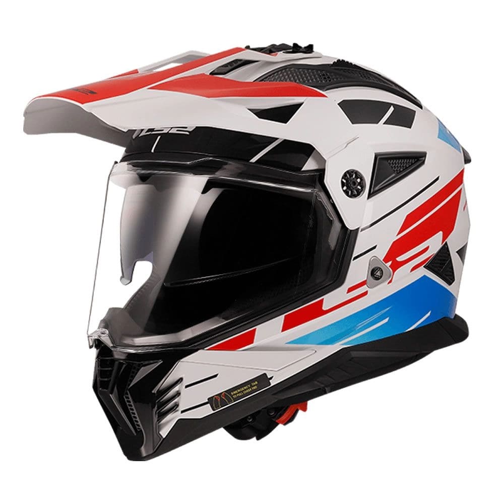 CASCO LS2 MX702 PIONEER II NAMIB BLANCO AZUL ROJO M1