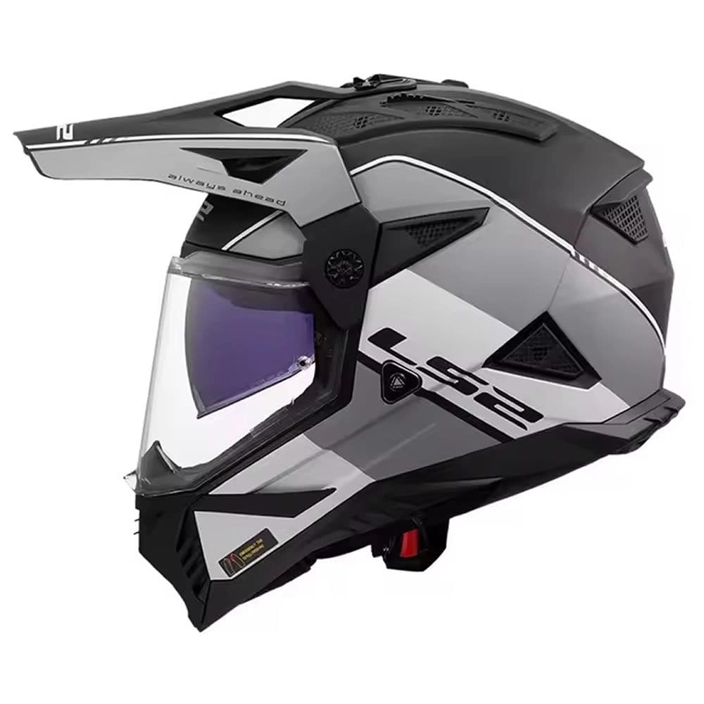 CASCO LS2 MX702 PIONEER II RALLY GRIS NEGRO MAT L2