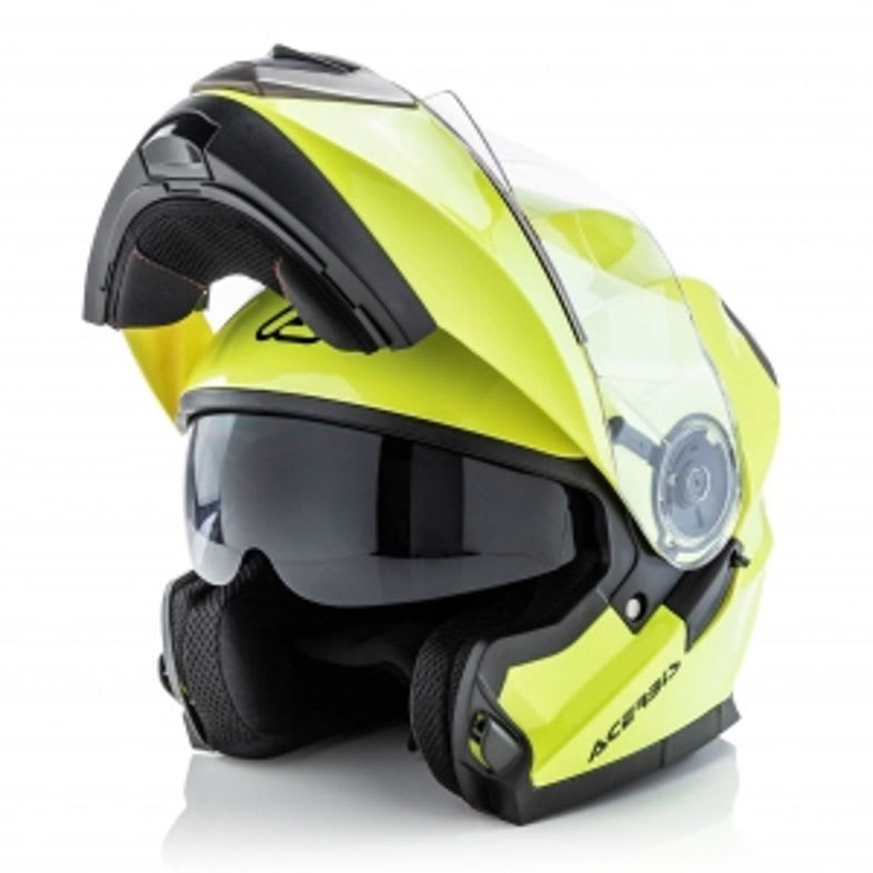 Casco integral abatible L Amarillo2